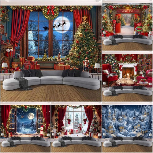 Large christmas window town - window,