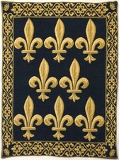 BLUE & GOLD FLEUR DE LYS WITH