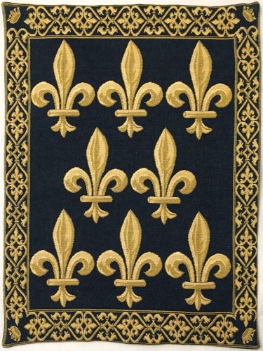 Blue gold fleur lys with - &, de