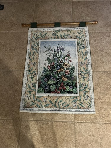 Floral tapestry wall hanging - floral,
