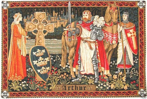 King arthur tapestry wall - king,