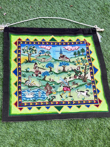Vintage needlepoint tapestry - vintage,