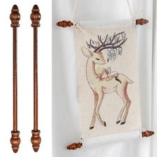 2x Tapestry Hanging Poles Wood